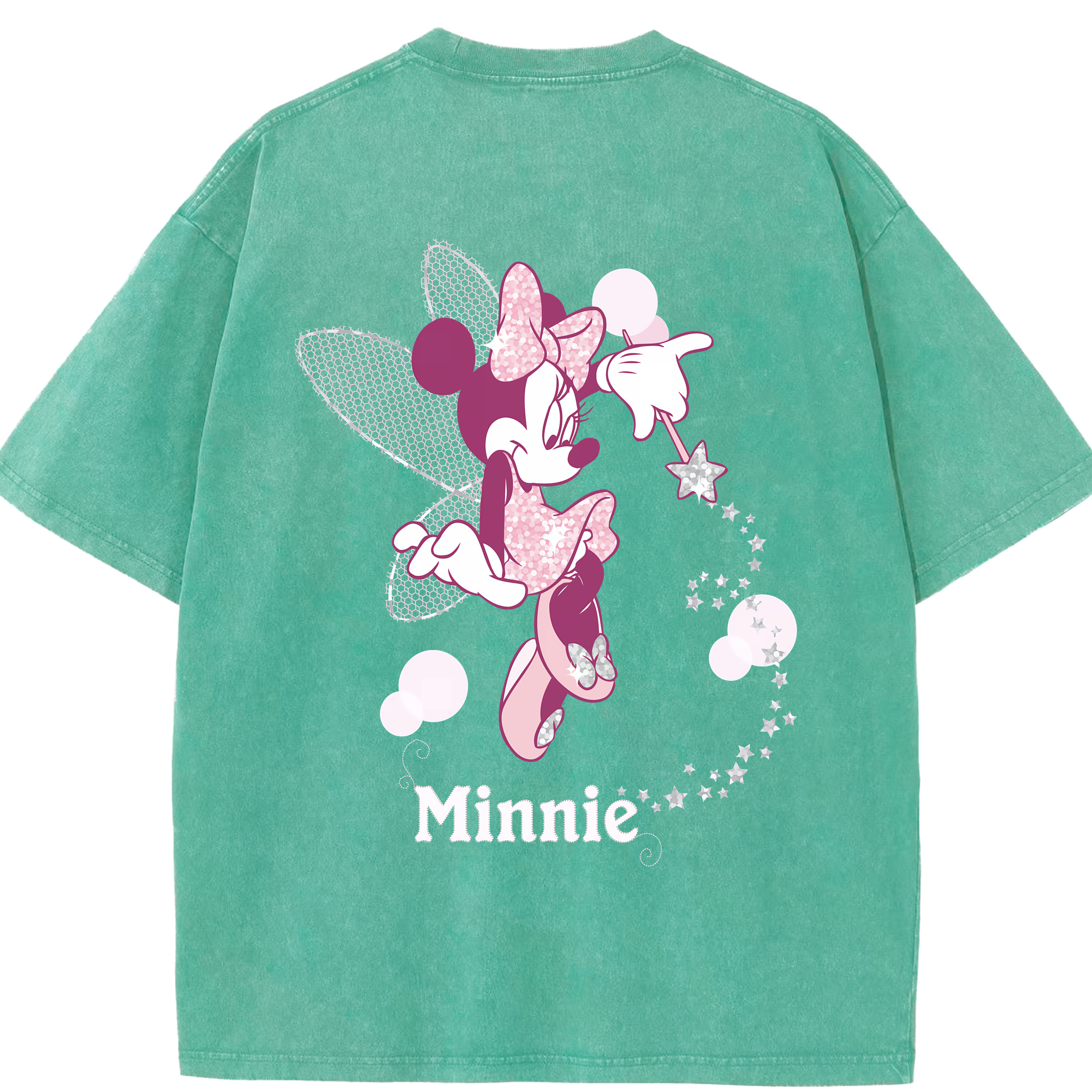 （画像用） ミッキーマウス Mickey Mouse 綿100% ヴィンテージ風 半袖Tシャツ（背面プリント）